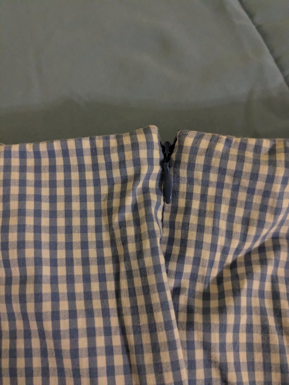 Blue gingham crop pants - Picture 3 of 4